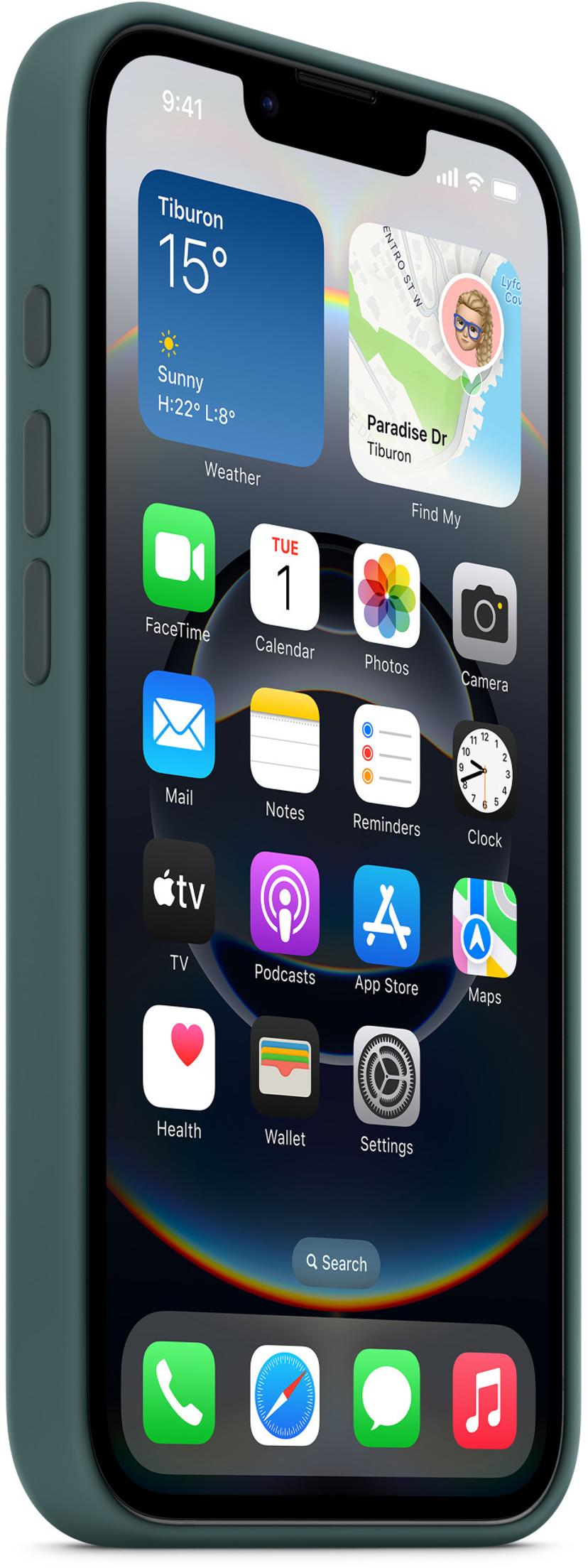 Apple Silicone Case iPhone 16e Groen
