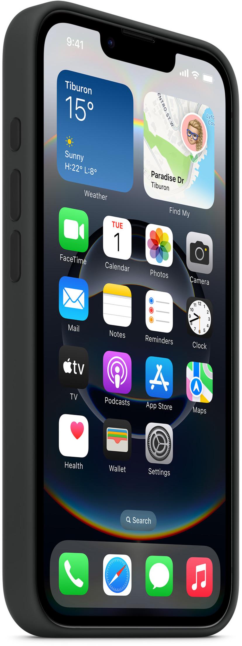 Apple Silicone Case iPhone 16e Musta