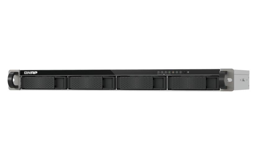QNAP TS-433eU NAS Rack (1U) Cortex-A Cortex-A55 4 GB 0 TB QNAP Turbo System Svart