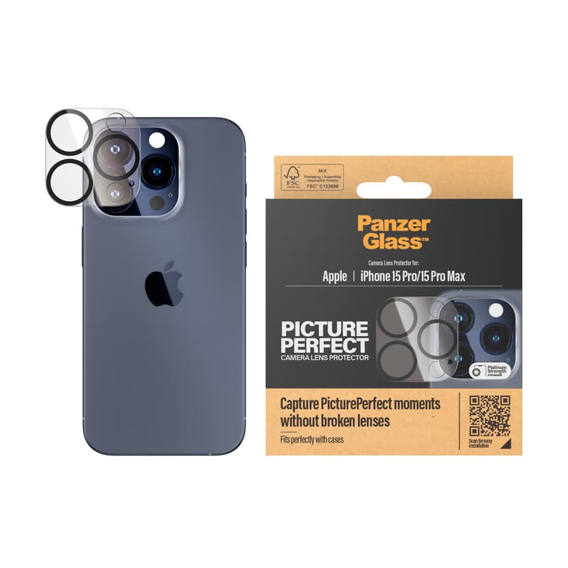 Panzerglass PicturePerfect Camera Lens Protector for iPhone 15 Pro/iPhone 15 Pro Max