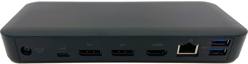 Prokord Workplace Portreplicator Dual DP QHD Display 96W - (Fyndvara klass 3) USB 3.2 Gen 1 (3.1 Gen 1) Type-C
