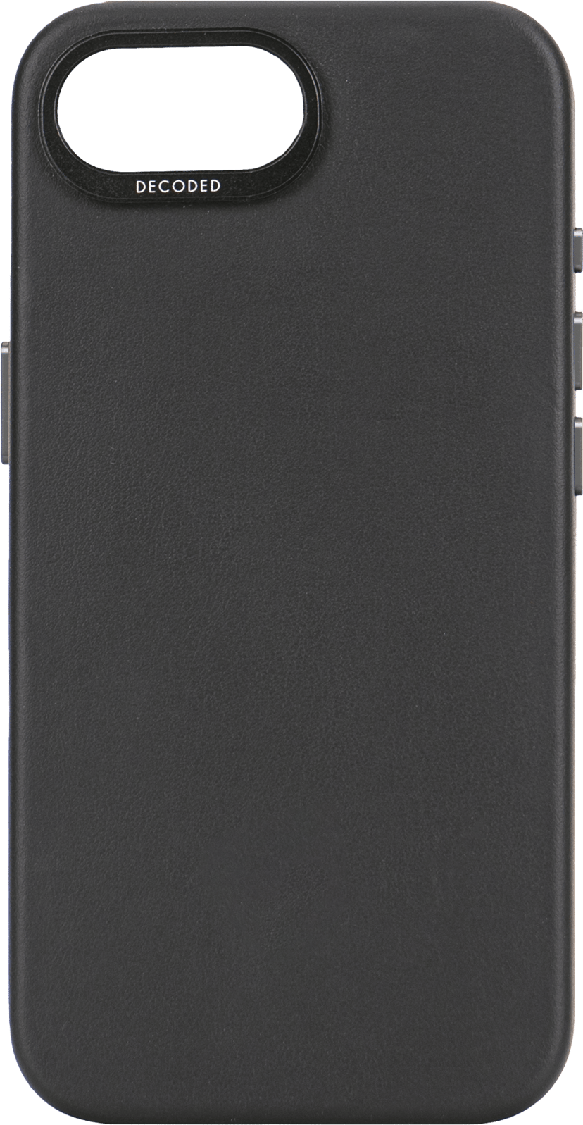 Decoded Leather Backcover iPhone 16e, iPhone 17e Svart