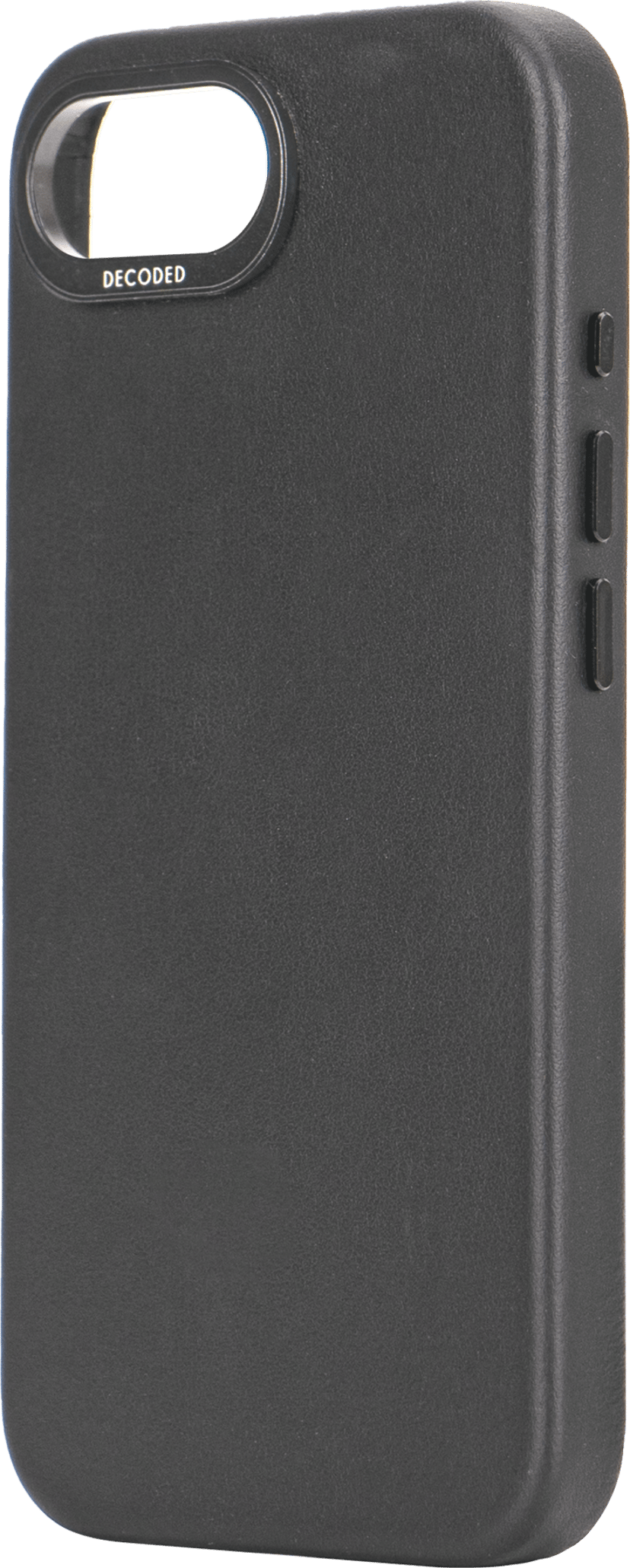Decoded Leather Backcover iPhone 16e, iPhone 17e Svart