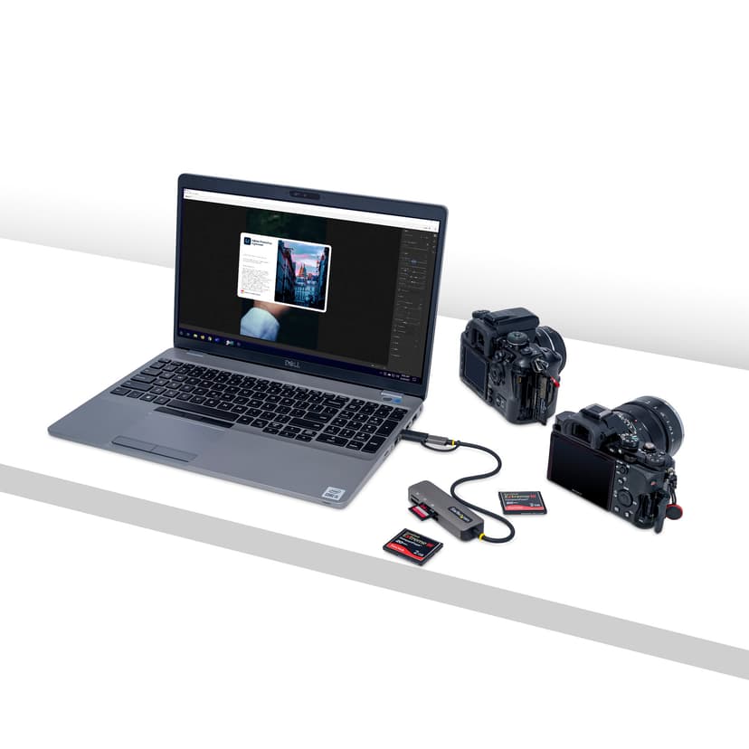 Startech StarTech.com FCREADMICRO3V2 kortinlukija USB 3.2 Gen 1 (3.1 Gen 1) Type-C Harmaa