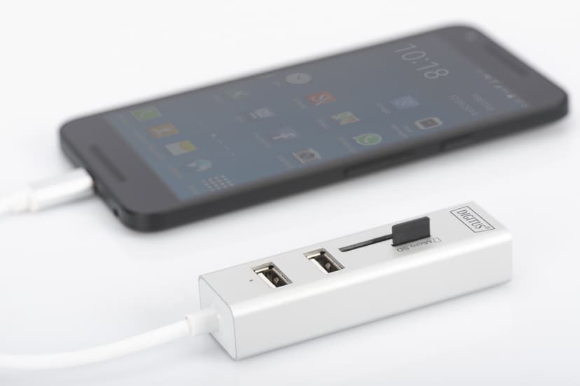 Digitus DA-70243 kortläsare USB 2.0 Vit