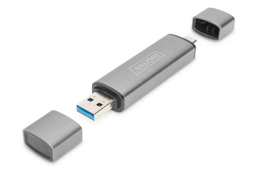 Digitus DA-70886 kortlæser USB 3.2 Gen 1 (3.1 Gen 1) Type-A/Type-C Aluminium