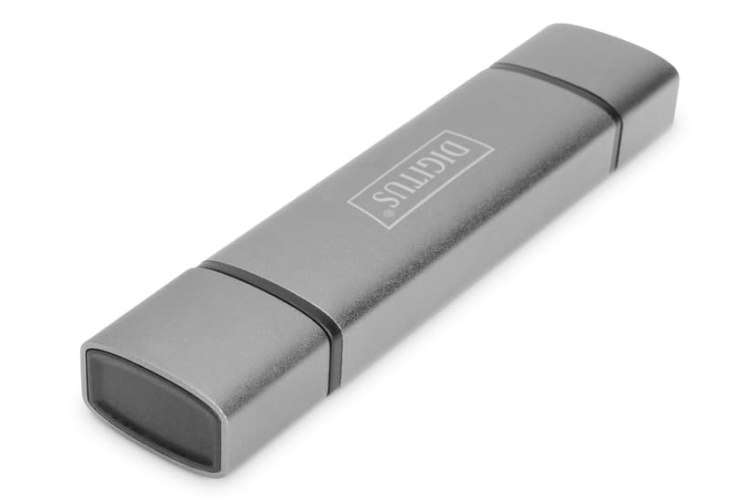 Digitus DA-70886 kortinlukija USB 3.2 Gen 1 (3.1 Gen 1) Type-A/Type-C Alumiini