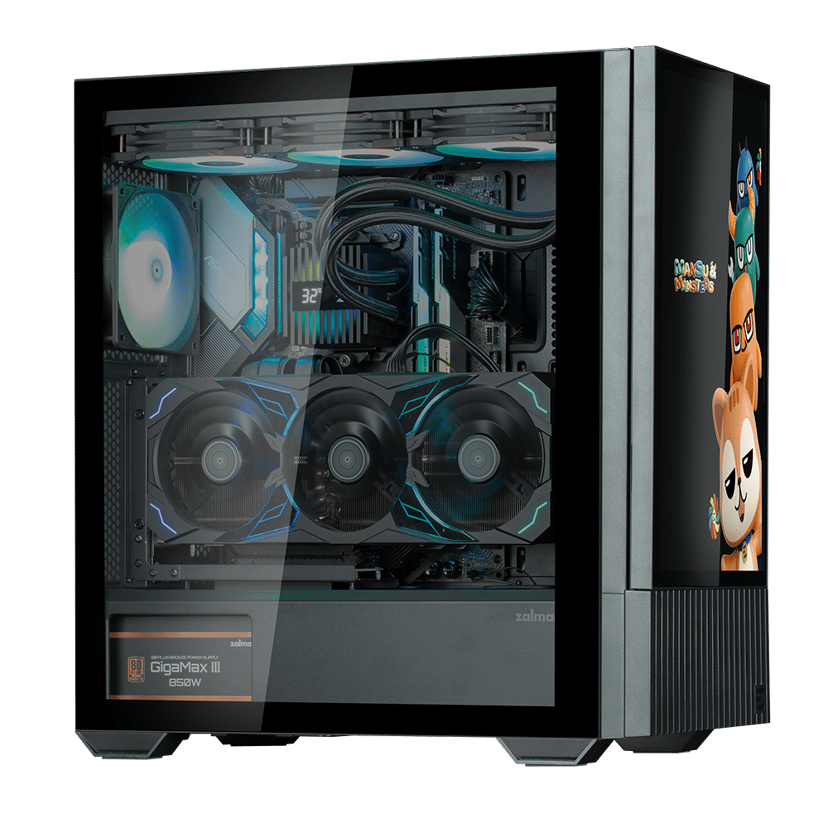 Zalman Z10 DS Black 15.6" Midi Tower Musta