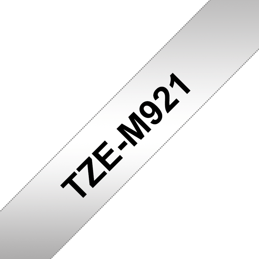 Brother Tape 9mm TZe-M921 Svart/Matt S�lv