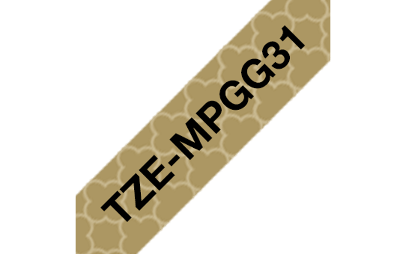 Brother Tape 12mm TZe-MPGG31 Musta/Kultainen L�pin�kyv�