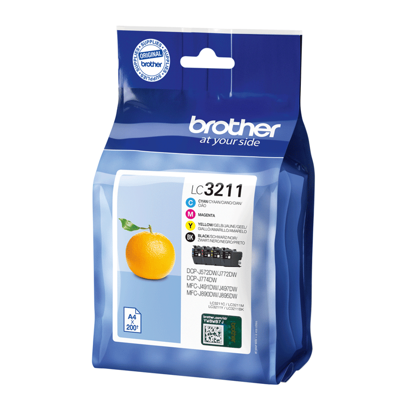Brother Muste Kit (BK/C/M/Y) LC-3211VALDR - DCP-J772DW/DCP-J774