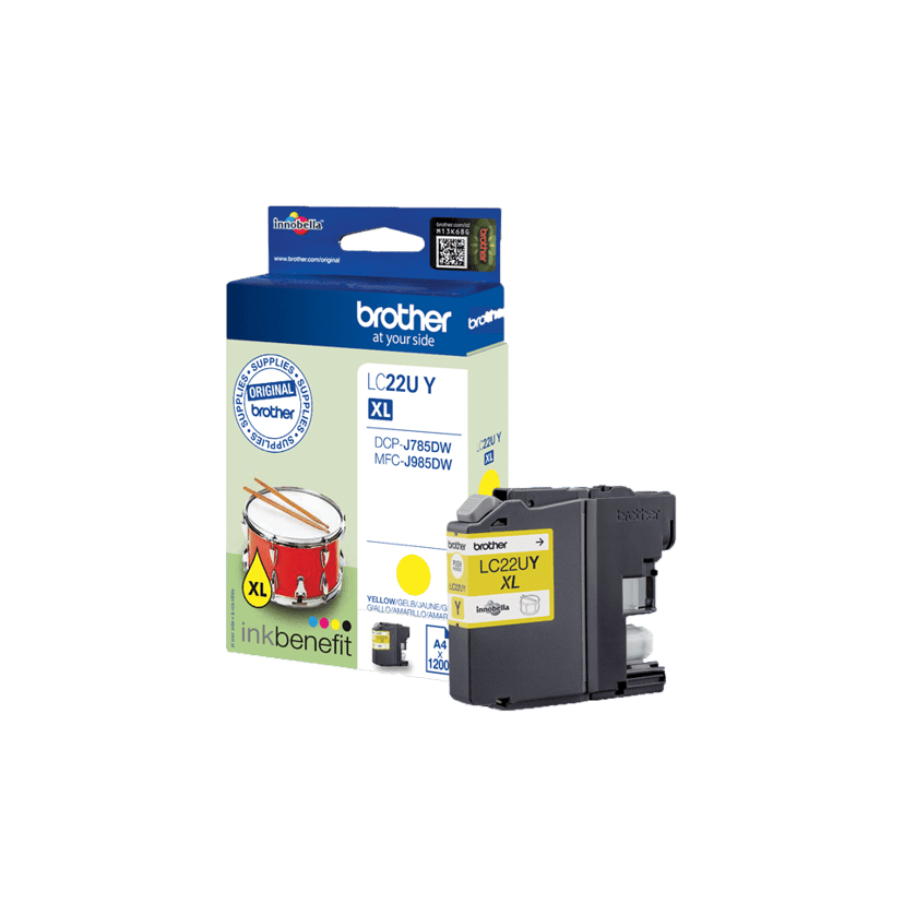 Brother Bläck Gul XL 1.2K - DCP-J785DW/MFC-J985DW