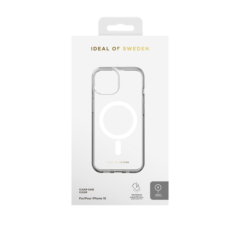 iDeal MagSafe Clear Case iPhone 15 Gjennomsiktig