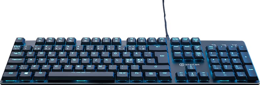 Voxicon GR8-9 RGB Mekaniskt Gamingtangentbord Kabel Kailh Red Nordic