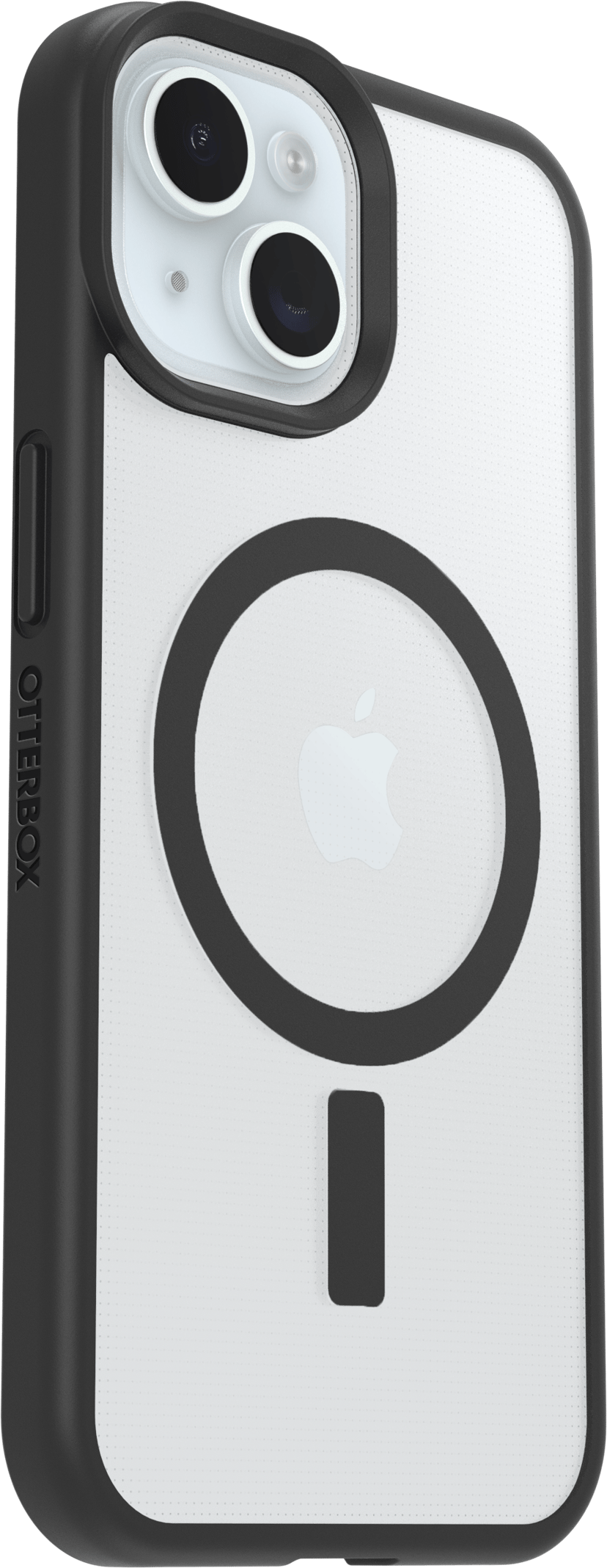 Otterbox React MagSafe Series iPhone 13, iPhone 14, iPhone 15, iPhone 16e Läpinäkyvä, Musta