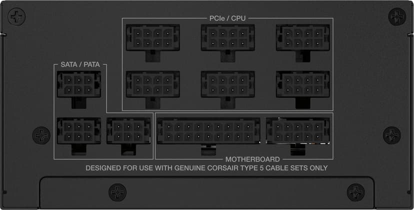 Corsair SF1000 (2024) 1000W SFX 80+ Platinum Nätaggregat