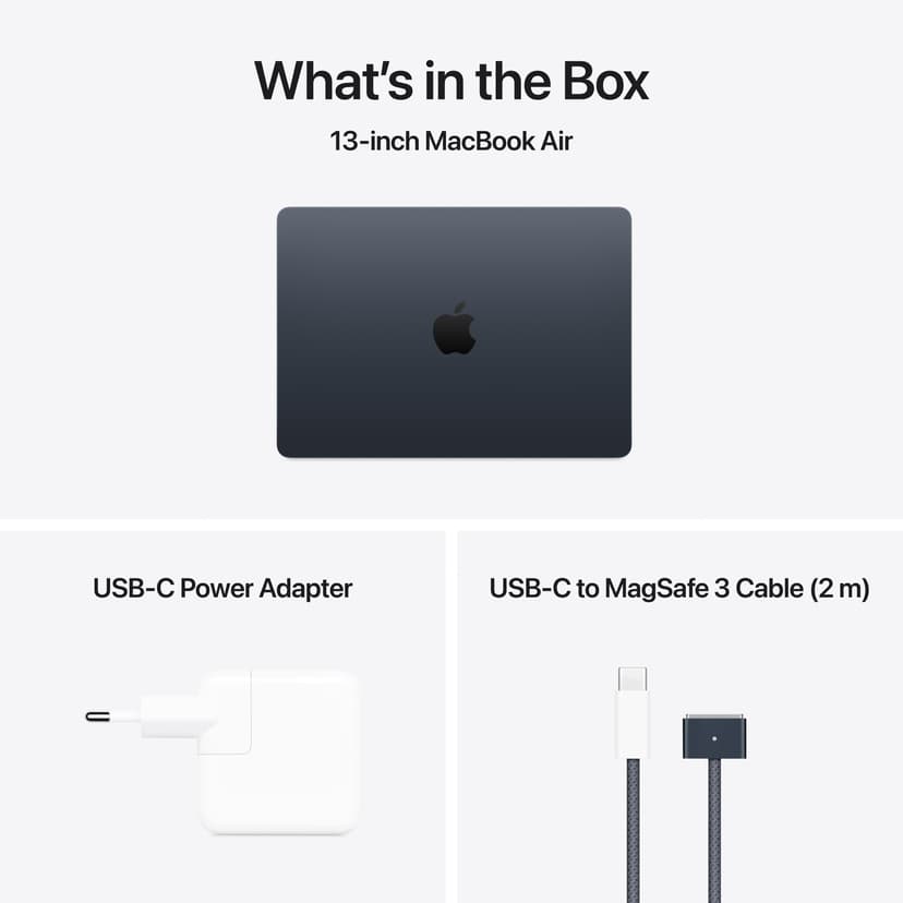 Apple MacBook Air (2025) Midnatt M4 32GB 1000GB 13.6"