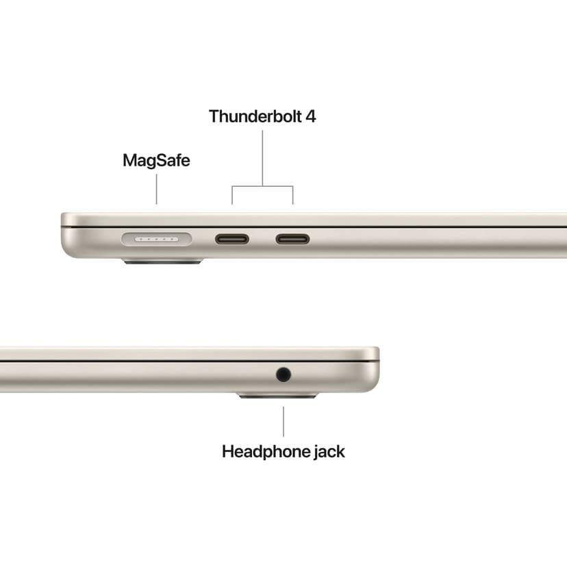 Apple MacBook Air (2025) Stjärnglans Apple M4 16GB 256GB 13.6"