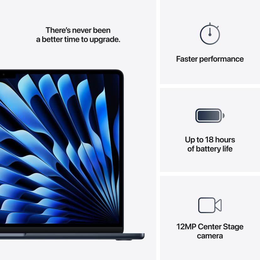 Apple MacBook Air (2025) Midnatt Apple M4 16GB 512GB 15.3"