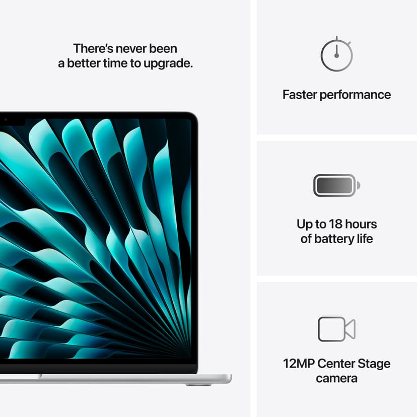 Apple MacBook Air (2025) Sølv Apple M4 32GB 512GB 15.3"
