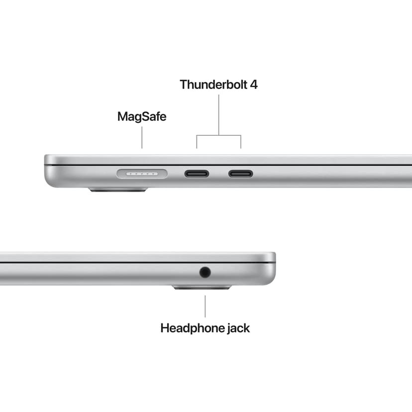 Apple MacBook Air (2025) Sølv Apple M4 32GB 512GB 15.3"