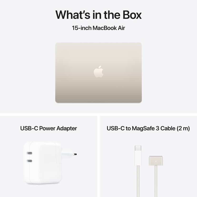 Apple MacBook Air (2025) Stjerneskinn Apple M4 24GB 512GB 15.3"