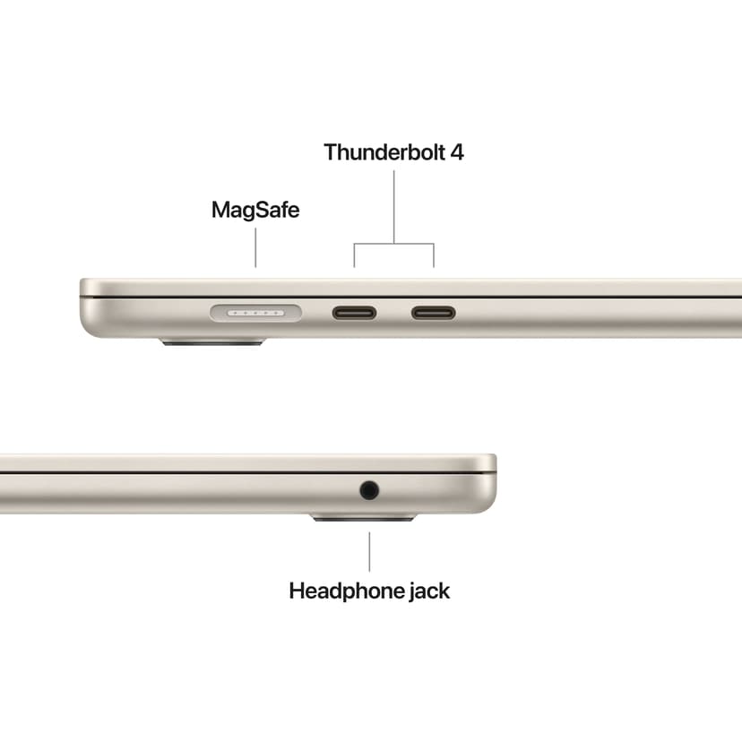 Apple MacBook Air (2025) Tähtivalkea Apple M4 16GB 512GB 15.3"