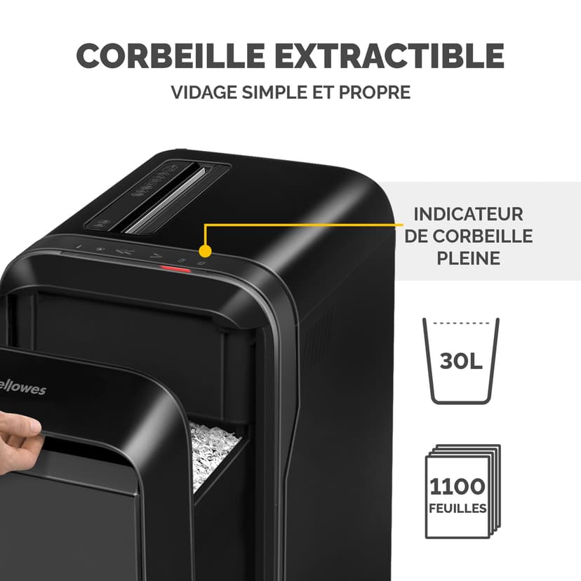 Fellowes Powershred LX221 Micro-cut, musta