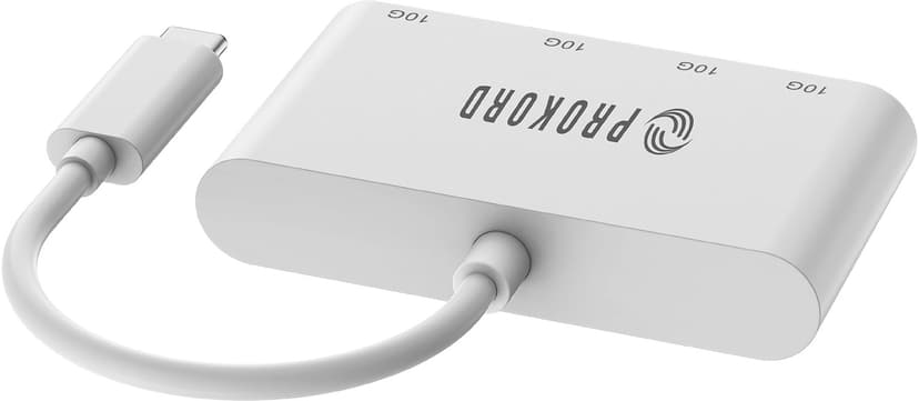 Prokord USB-C & USB-A 4-Port Hub - 10Gbps, USB 3.2 Gen 2 USB Type-C USB 3.2 Gen 2 (3.1 Gen 2) Type-A, USB 3.2 Gen 2 (3.1 Gen 2) Type-C