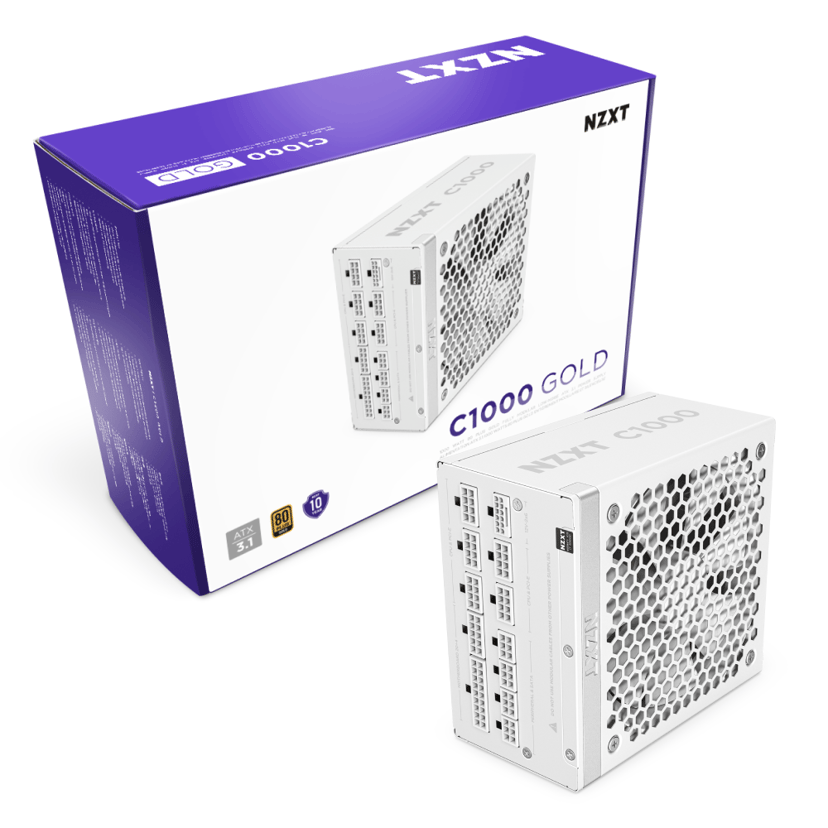 NZXT C1000 ATX 3.1 1000W ATX 80 PLUS Gold Strømforsyning