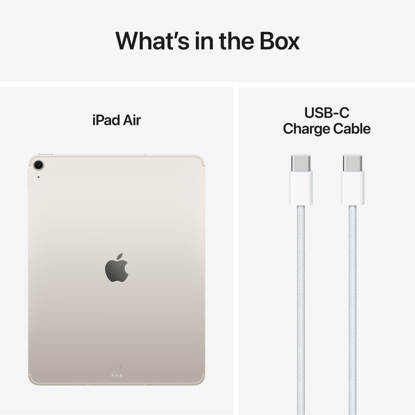 Apple iPad Air (2025) Wi-Fi + Cellular 8GB 13" Apple M3 256GB Stjerneskinn