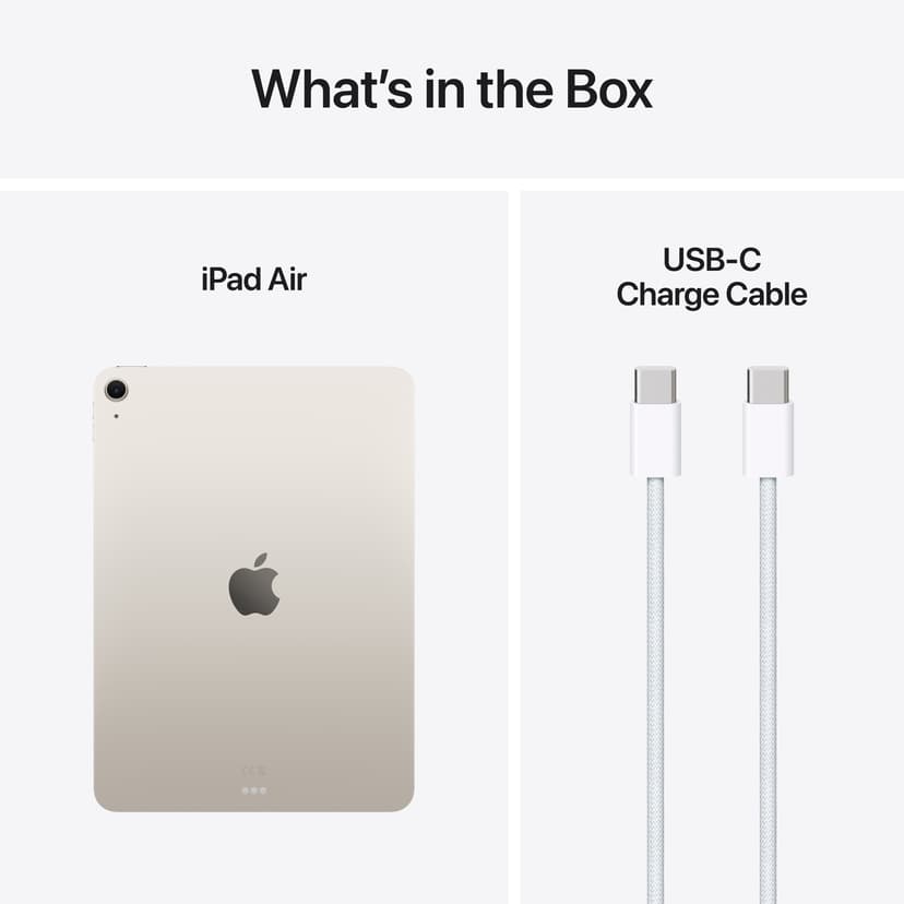 Apple iPad Air (2025) Wi-Fi 8GB 11" Apple M3 256GB Stjerneskinn