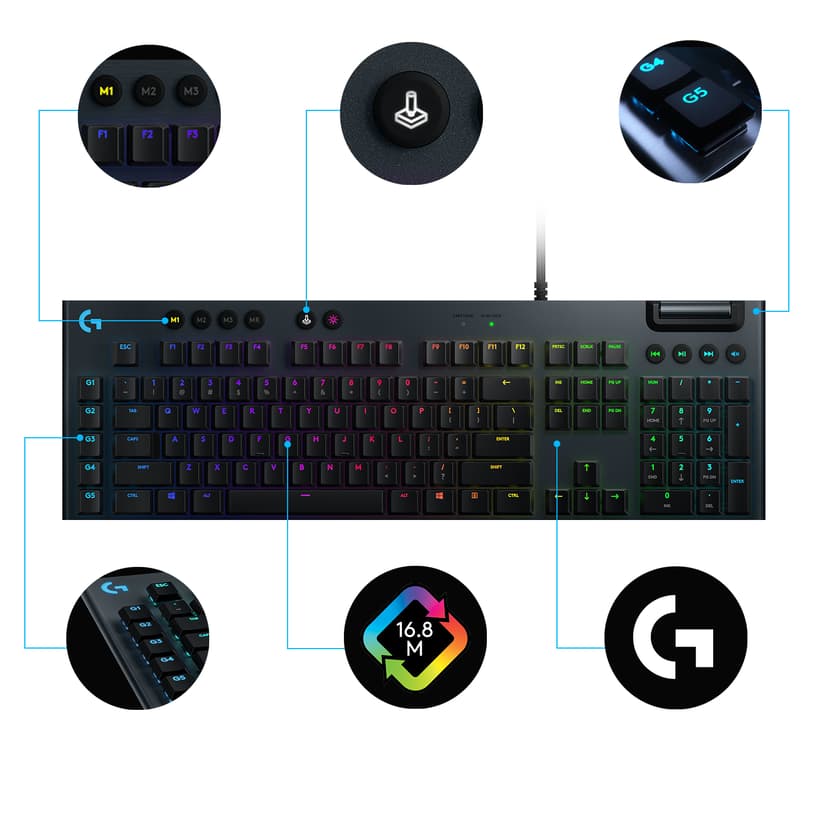 Logitech Gaming G815 Kabel Logitech GL Tactile Engelsk