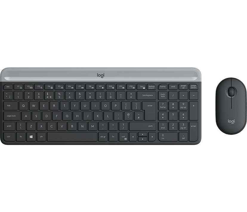 Logitech Slim Wireless Combo MK470 Trådlös Nordisk