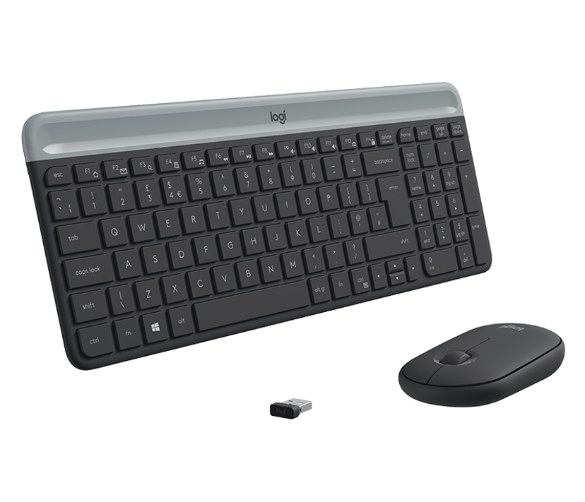 Logitech Slim Wireless Combo MK470 Trådløs Nordisk