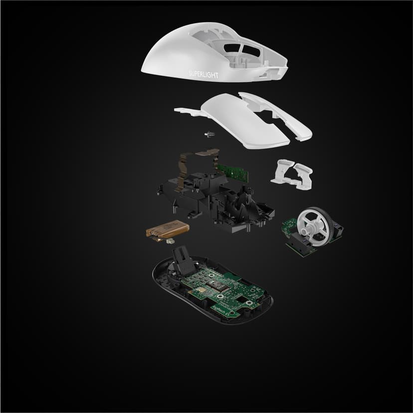 Logitech Pro X Gaming RF kabel-fri Mus Hvit