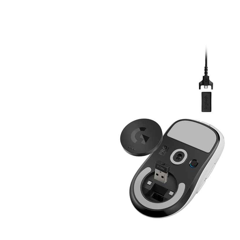Logitech Pro X Gaming RF kabel-fri Mus Hvit