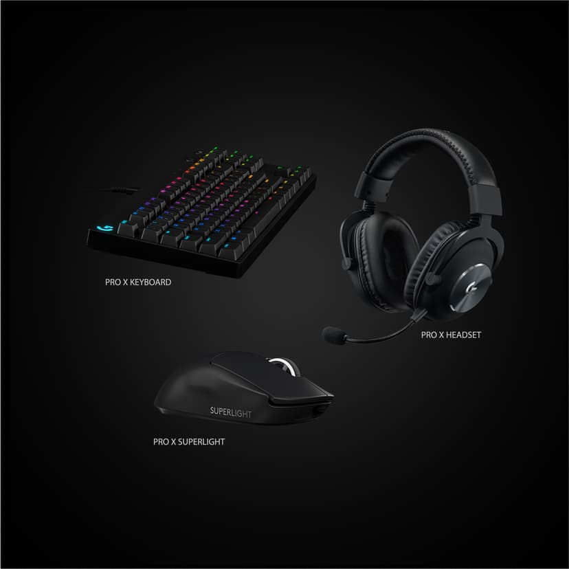 Logitech Pro X Superlight Gaming RF kabel-fri Mus Svart