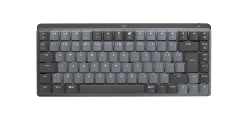 Logitech 920-010780 toetsenbord Kantoor RF-draadloos + Bluetooth QWERTY US International Grafiet, Grijs Draadloos Logitech Tactile US International