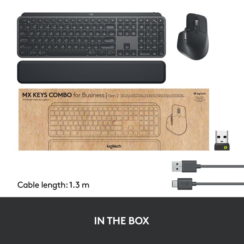 Logitech MX Keys Combo Gen 2 for Business Trådløs Nordisk