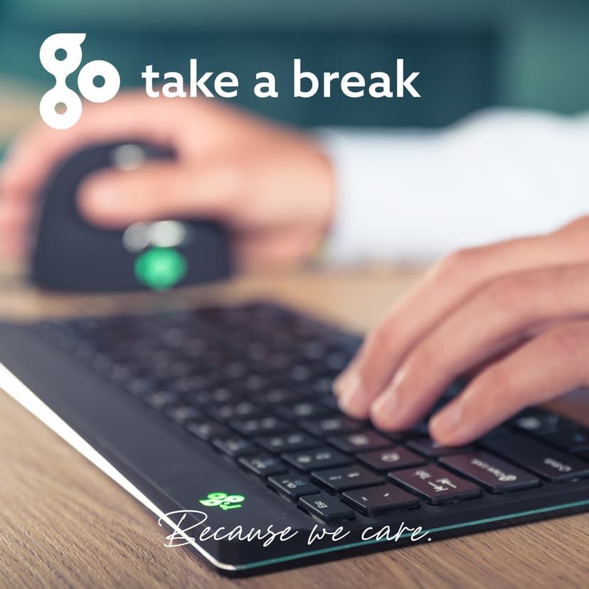 R-Go Tools Compact Break Ergonomic Trådløs Hollandsk Tastatur