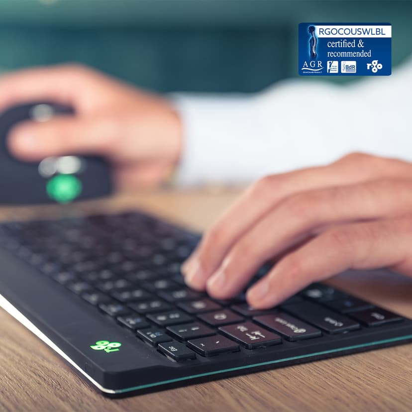 R-Go Tools Compact Break Ergonomic Trådløs Hollandsk Tastatur