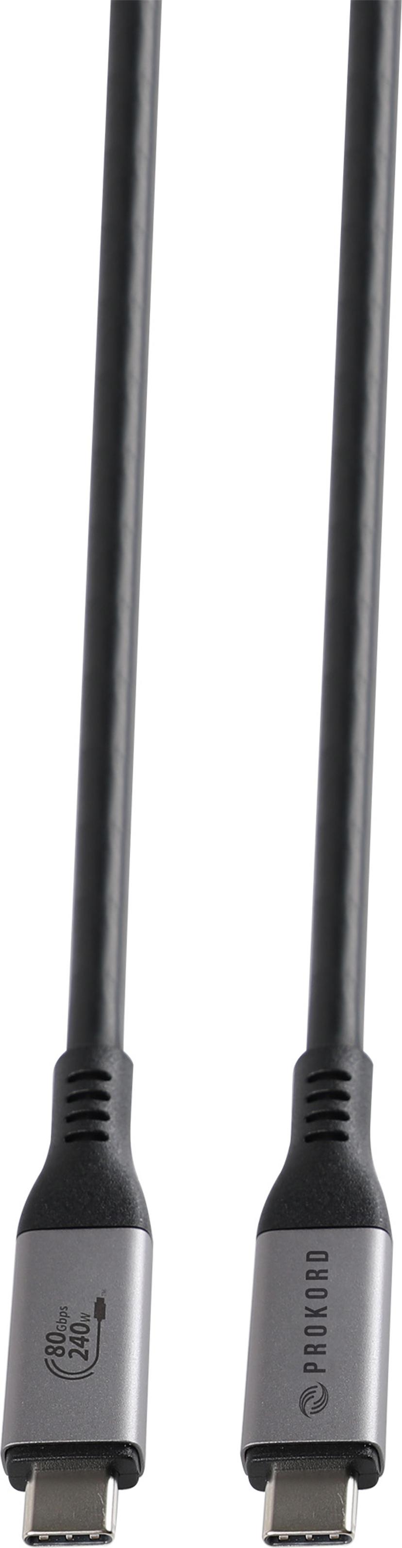 Prokord Cable USB4 80Gbps 240W 1.5m. USB C USB C Sort