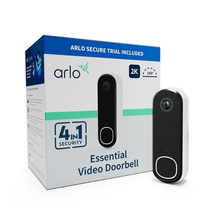 Arlo Essential 2K Security Kit (2x Ulkokamera + 1x Video-ovikello)