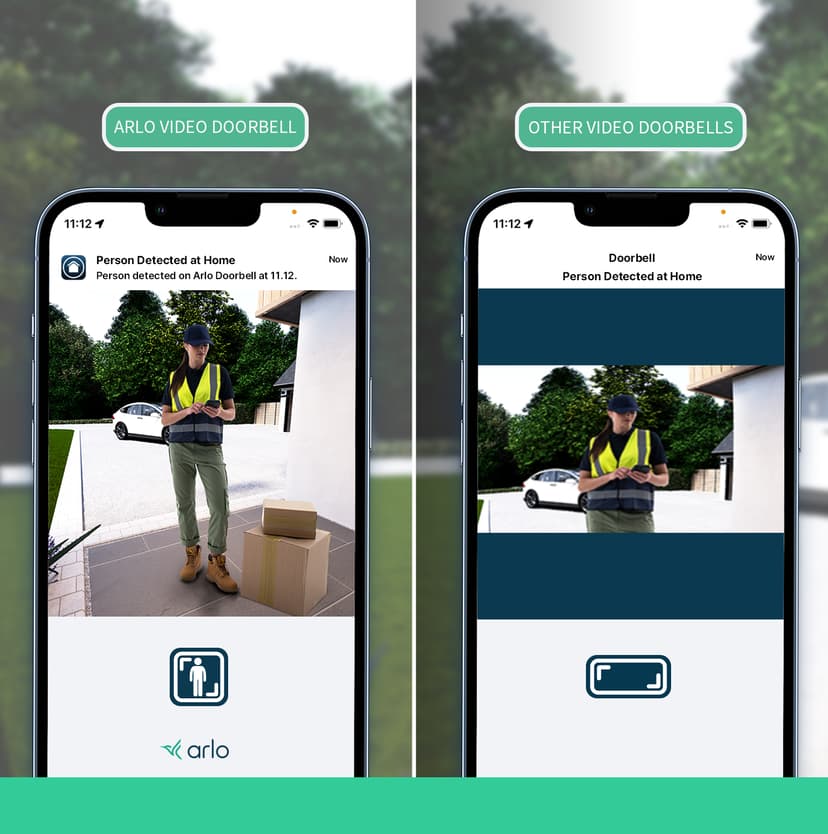 Arlo Essential 2K Security Kit (2x Utomhuskamera + 1x Video Dörrklocka)