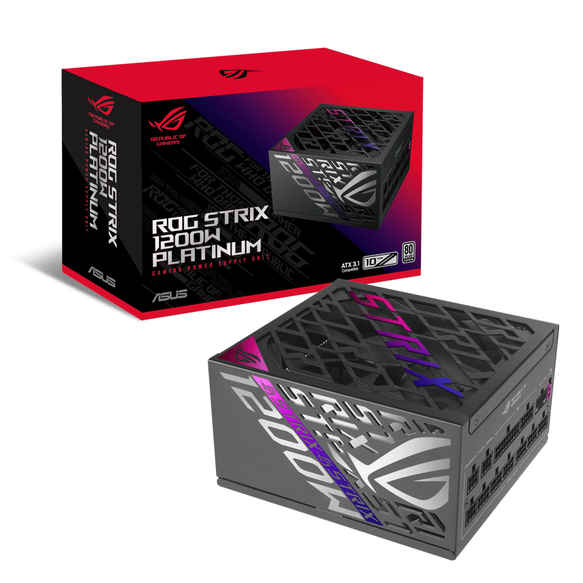 ASUS ROG -STRIX-1200P-GAMING enhed til strømforsyning 1200 W 20+4 pin ATX ATX Sort 1200W ATX 80 PLUS Platinum