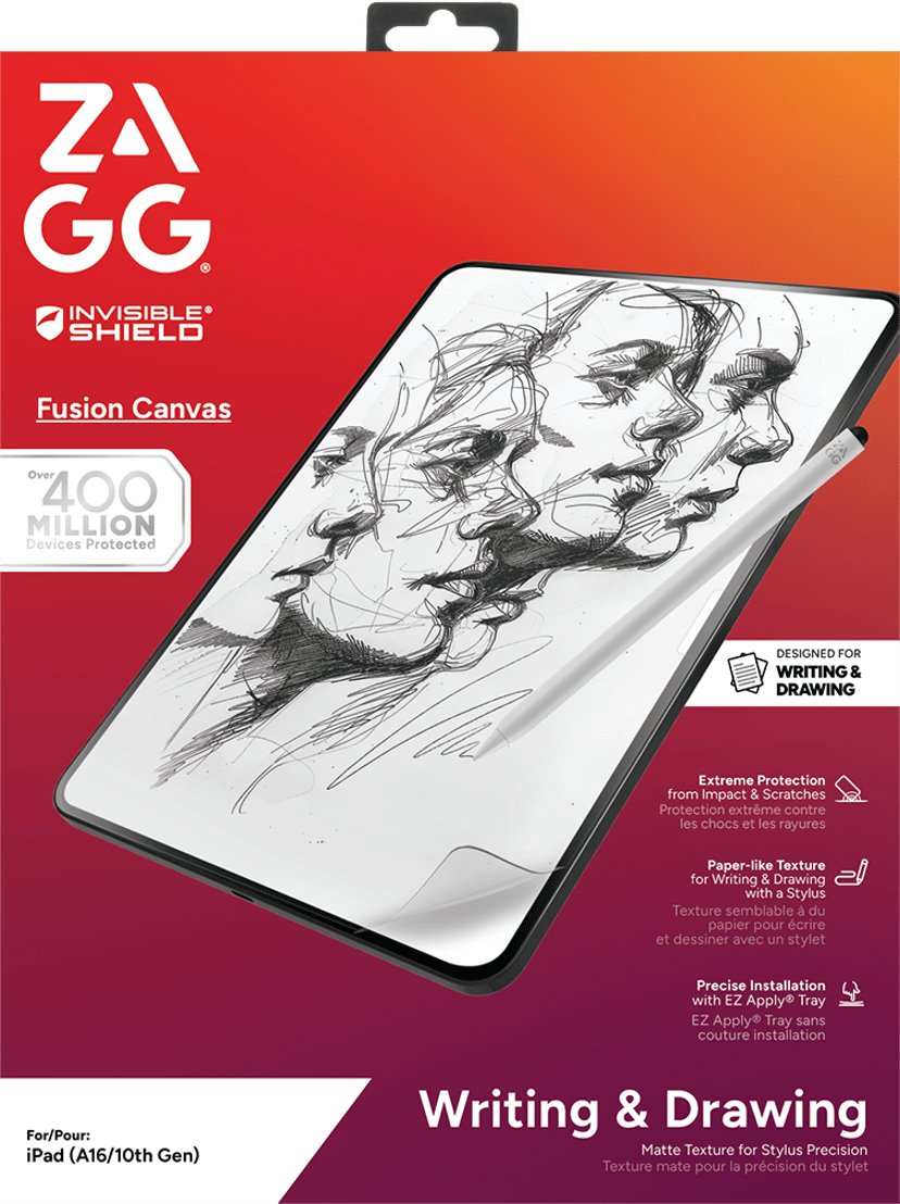 Zagg InvisibleShield Fusion Canvas iPad 10th gen, iPad 11th gen