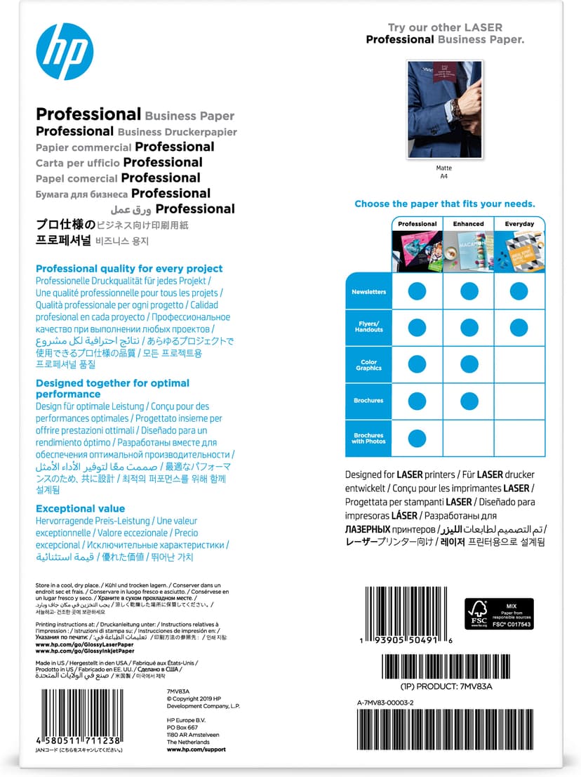 HP Paperi Professional Glossy A4 200 g Laserjet, 150 arkkia