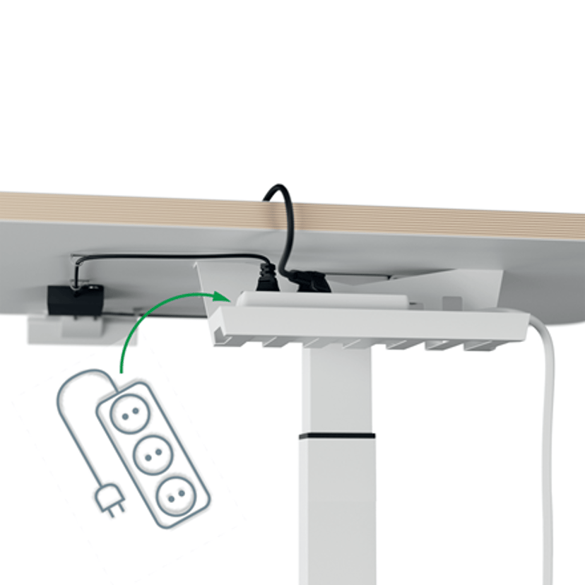 Leitz Ergo Litet Elektrisch Hoog- & Laag verstelbaar Bureau Wit