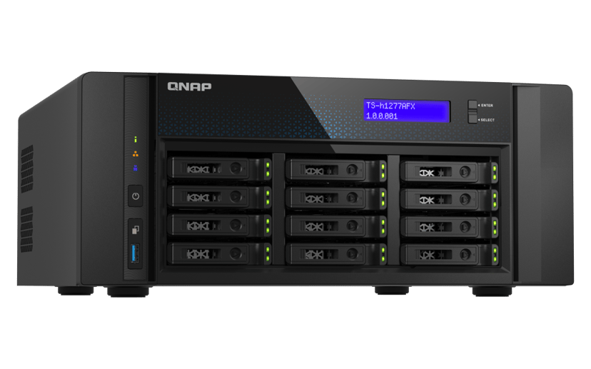 QNAP TS-H1277AFX-R7-32G datalagringsserver NAS Tower AMD Ryzen™ 7 32 GB DDR5 0 TB QuTS hero Sort